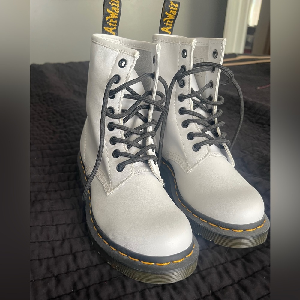 Dr. Martens Women’s White Combat Boots